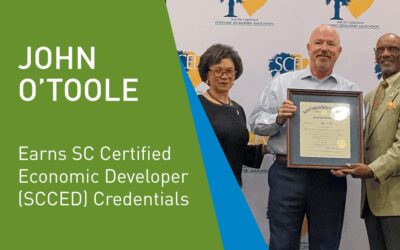 John O’Toole Earns Statewide Economic Developer Certification
