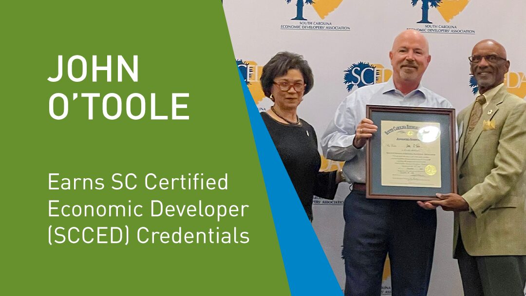 John O'Toole Earns SCCED Credentials